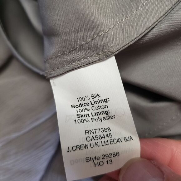 J. CREW Silk Gauze Strapless Mini Dress Semi-formal Cocktail - Picture 9 of 10